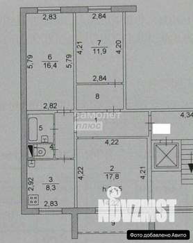 2-к квартира, вторичка, 59м2, 6/10 этаж