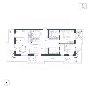 1-к квартира, вторичка, 133м2, 7/10 этаж