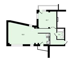 1-к квартира, вторичка, 93м2, 8/19 этаж