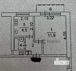 1-к квартира, вторичка, 21м2, 6/9 этаж