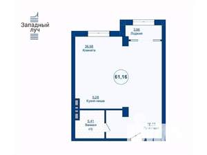 2-к квартира, вторичка, 61м2, 11/25 этаж