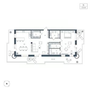 1-к квартира, вторичка, 133м2, 7/10 этаж