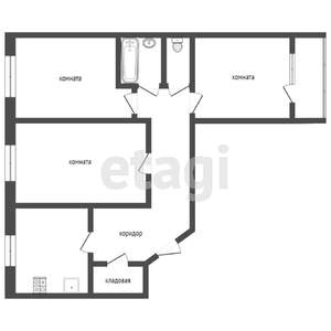 3-к квартира, вторичка, 66м2, 9/10 этаж