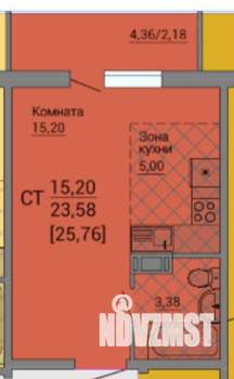 Студия квартира, вторичка, 26м2, 6/10 этаж