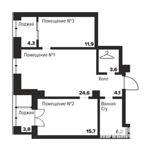 2-к квартира, вторичка, 66м2, 8/29 этаж
