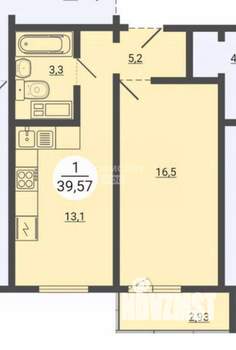 1-к квартира, вторичка, 40м2, 8/18 этаж