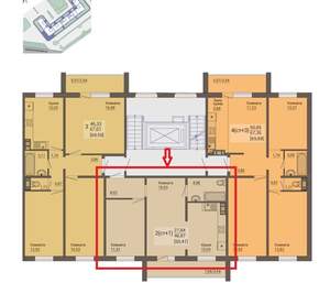 2-к квартира, вторичка, 51м2, 8/10 этаж