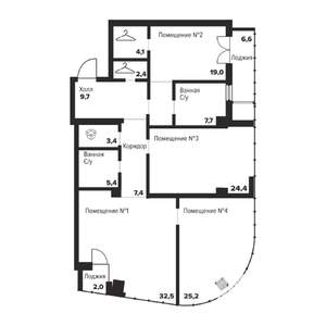 3-к квартира, строящийся дом, 141м2, 20/29 этаж