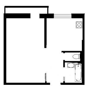 1-к квартира, вторичка, 32м2, 1/9 этаж