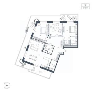 1-к квартира, вторичка, 165м2, 10/10 этаж