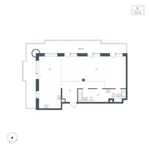 1-к квартира, вторичка, 115м2, 6/8 этаж