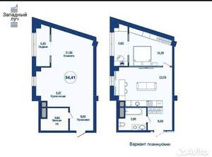 1-к квартира, вторичка, 54м2, 3/24 этаж
