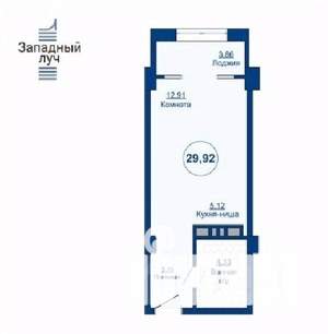 1-к квартира, вторичка, 30м2, 11/24 этаж