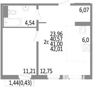 2-к квартира, строящийся дом, 41м2, 9/10 этаж