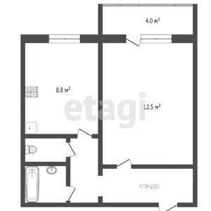 1-к квартира, вторичка, 34м2, 2/10 этаж
