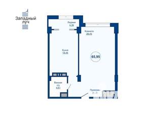 1-к квартира, вторичка, 66м2, 4/24 этаж