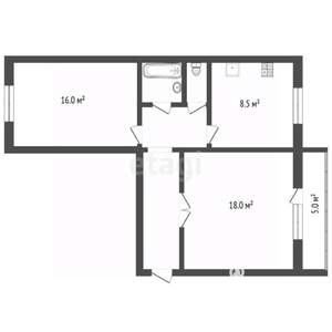 2-к квартира, вторичка, 65м2, 7/10 этаж