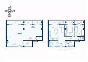 3-к квартира, вторичка, 75м2, 17/23 этаж