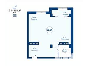 1-к квартира, вторичка, 70м2, 18/24 этаж