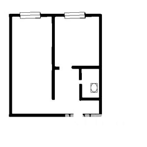 1-к квартира, вторичка, 30м2, 4/9 этаж