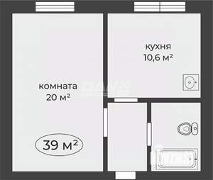 1-к квартира, вторичка, 39м2, 3/10 этаж