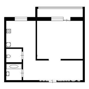 1-к квартира, вторичка, 43м2, 4/10 этаж