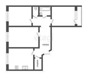 3-к квартира, вторичка, 65м2, 6/9 этаж