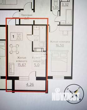 Студия квартира, вторичка, 24м2, 6/10 этаж