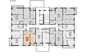 1-к квартира, вторичка, 40м2, 2/15 этаж