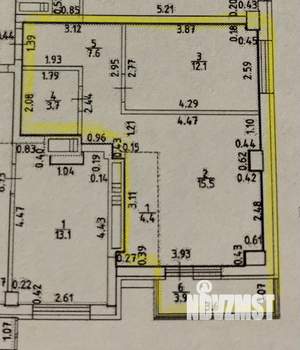 1-к квартира, вторичка, 43м2, 7/25 этаж