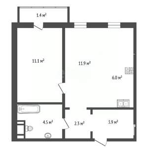 1-к квартира, вторичка, 37м2, 5/10 этаж