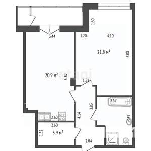 2-к квартира, вторичка, 61м2, 5/23 этаж