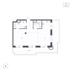 1-к квартира, вторичка, 84м2, 5/8 этаж