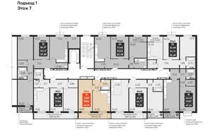 1-к квартира, вторичка, 40м2, 7/10 этаж