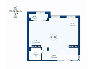 1-к квартира, вторичка, 82м2, 10/24 этаж