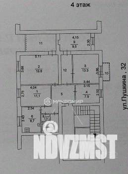 5-к квартира, вторичка, 94м2, 4/4 этаж