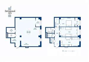 1-к квартира, вторичка, 81м2, 21/23 этаж
