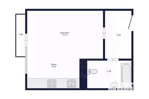 Студия квартира, вторичка, 24м2, 7/10 этаж